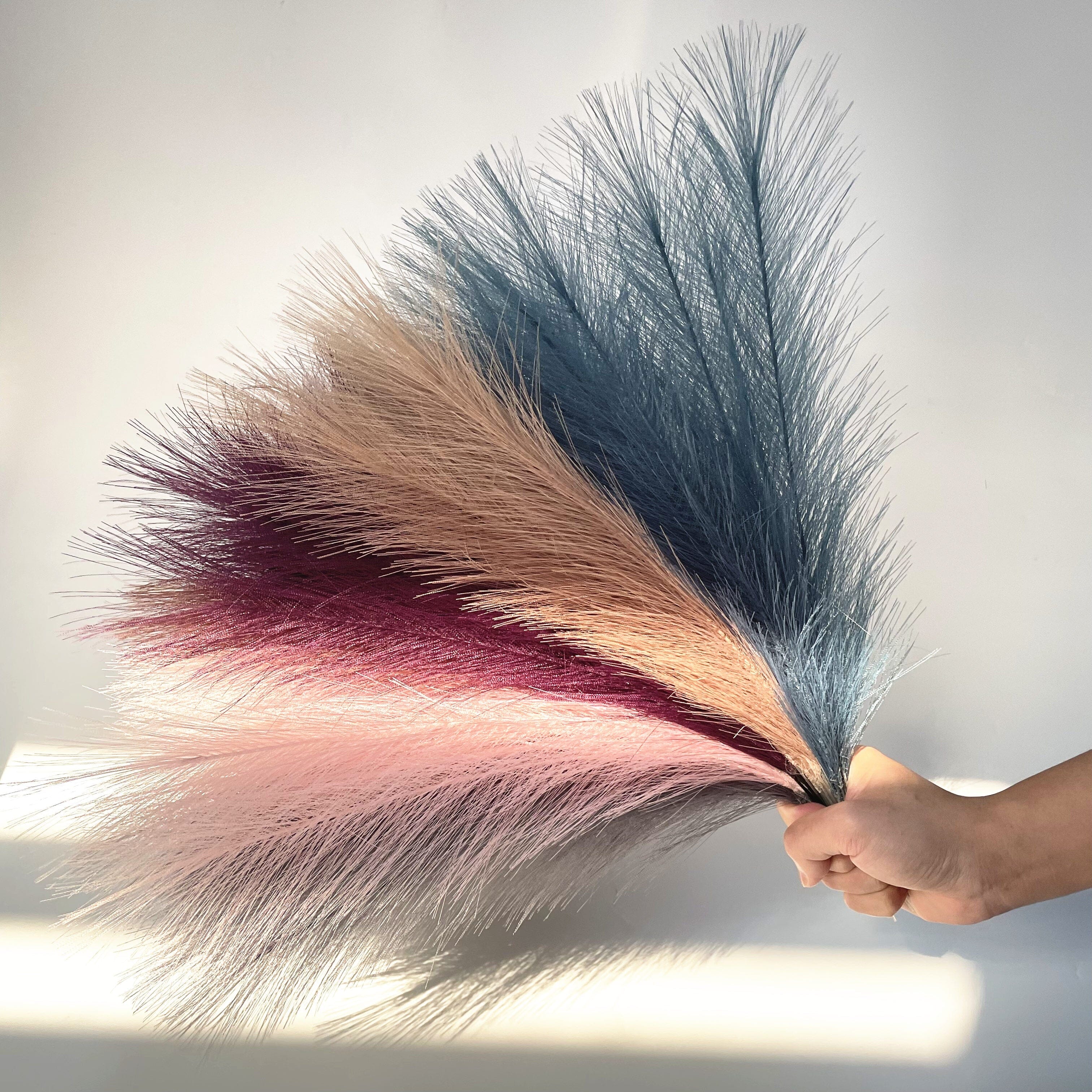 Aurelle 20-częściowa puszysta sztuczna trawa pampasowa w stylu boho, kolorowa | Lersk