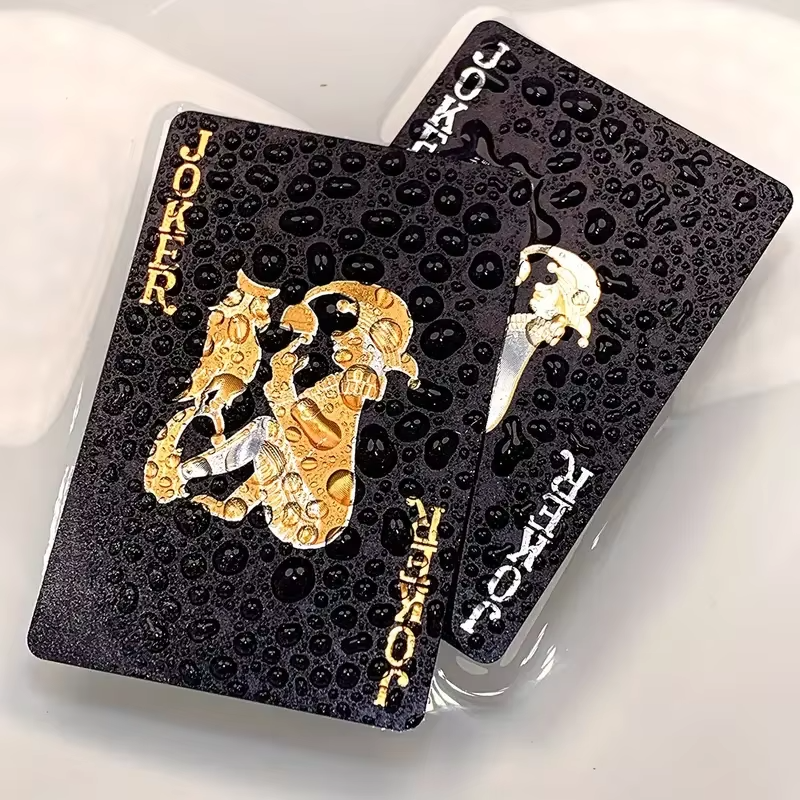 Luxury Black And Gold Waterproof Poker Playing Cards Deck For Elegant Card Games | Lersk