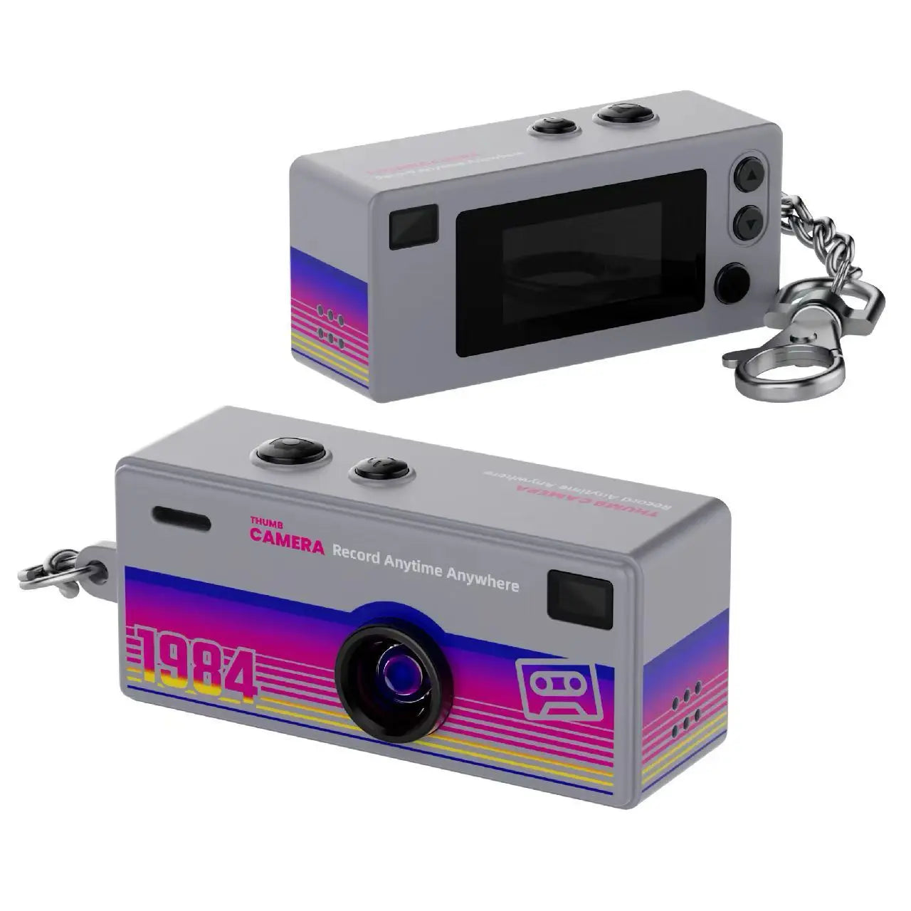 Mini telecamera portachiavi retrò 1080P con sensore CCD, flash e supporto MicroSD fino a 128GB | Lersk