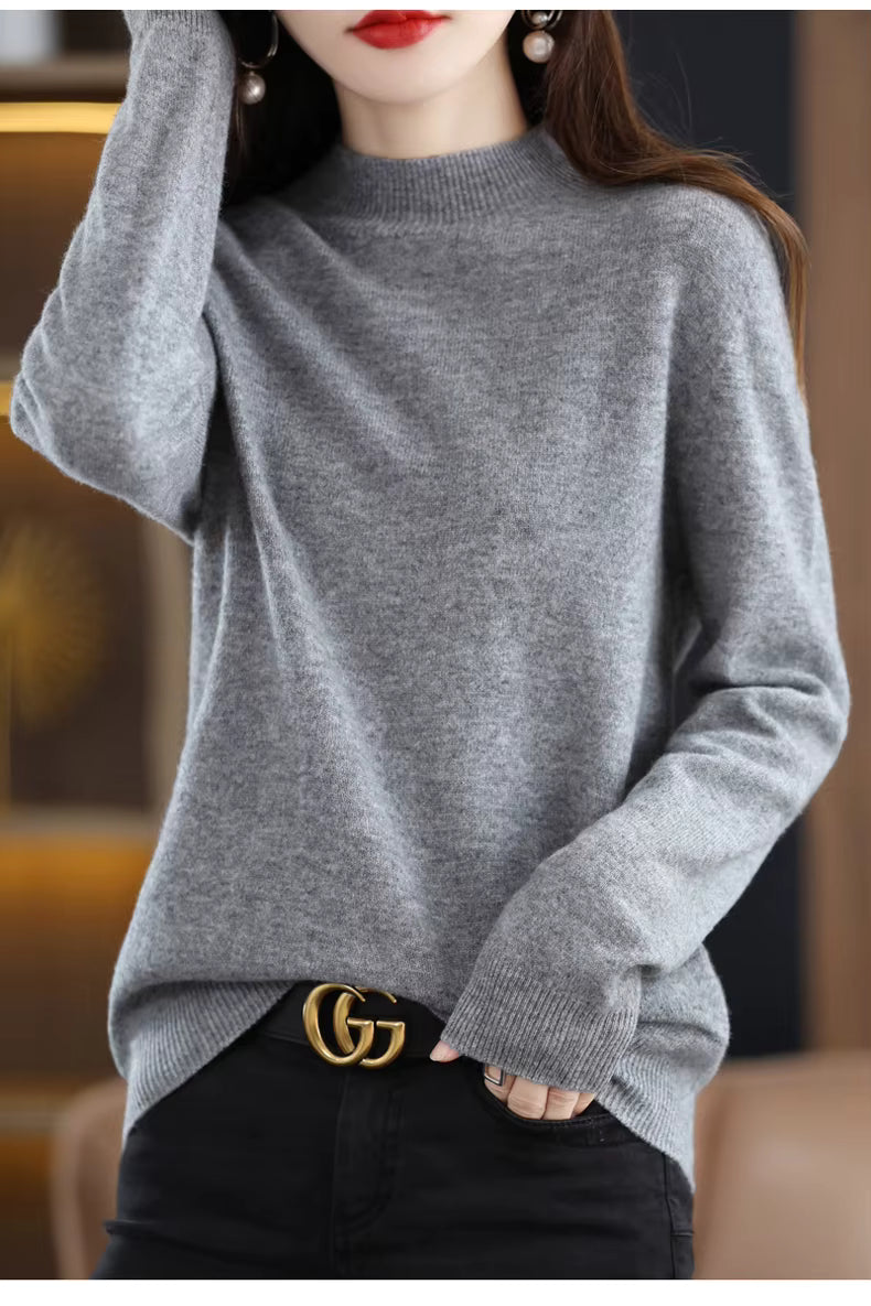 Maglione Donna Sarah in Lana Merino Vestibilità Slim Calore per Autunno e Inverno | Lersk