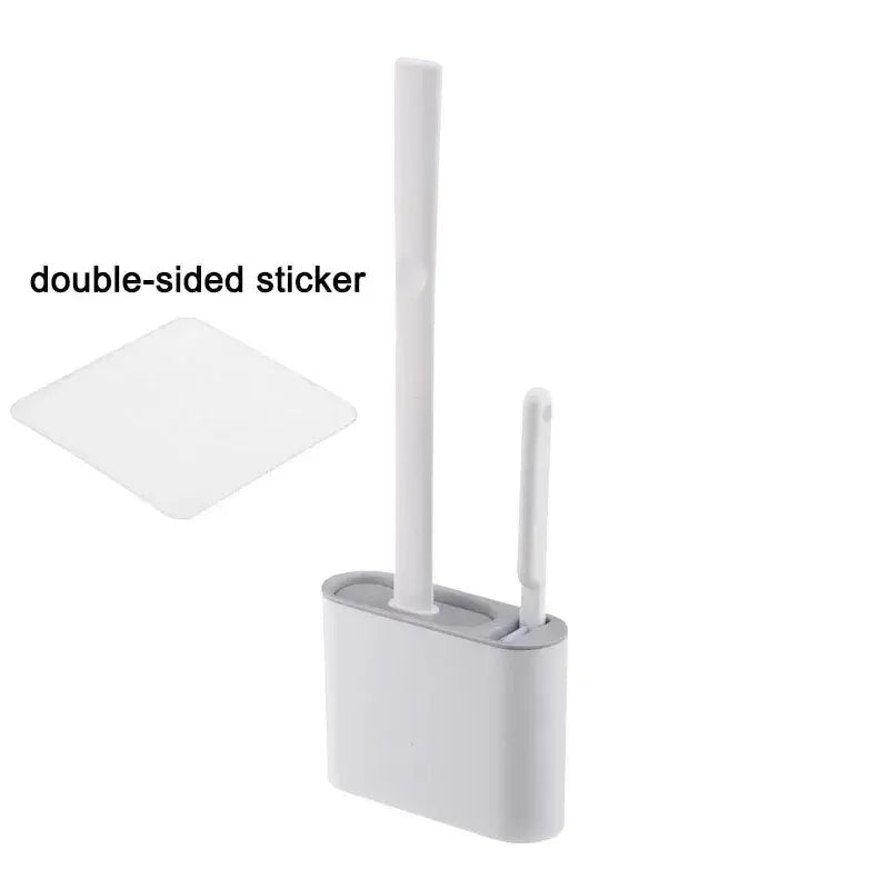 HygieBrush DuoClean 2-in-1 Silicone Toilet Brush Set With Wall Mount, Antibacterial And Space-Saving | Lersk