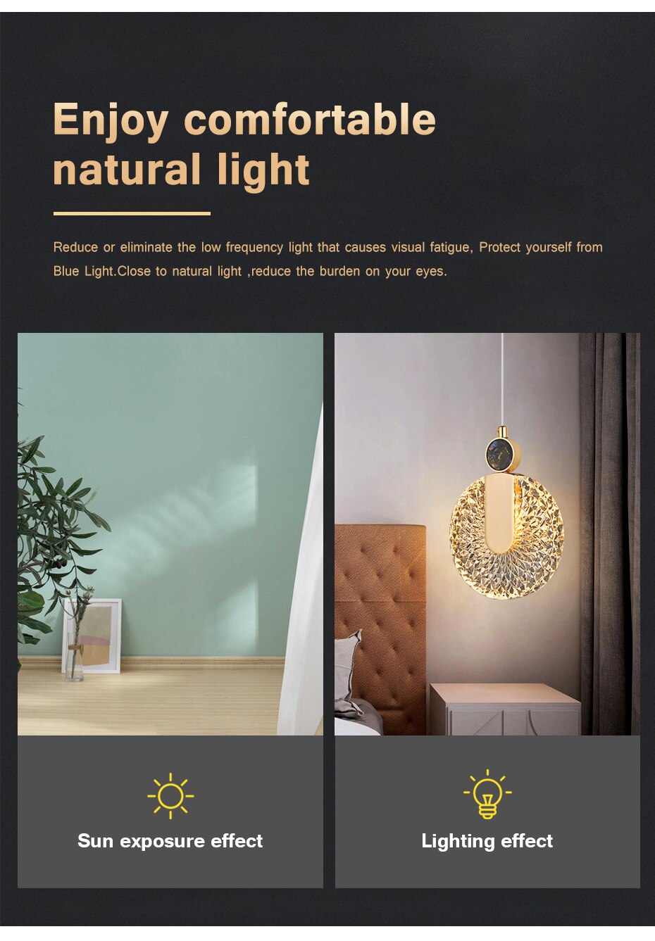 Aurelia Gold LED Crystal Round Pendant Hanging Light | Lersk