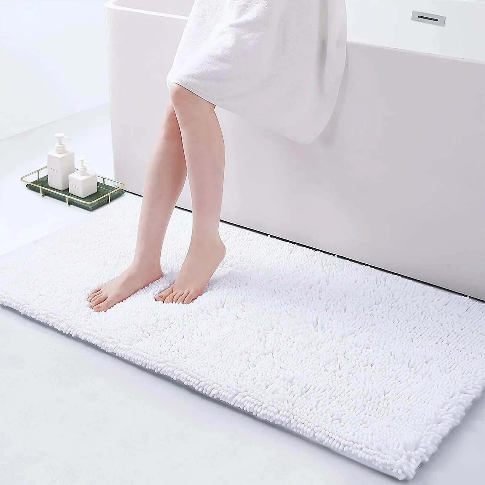 AquaNest Thick Absorbent Non Slip Bath Mat With Secure Backing | Lersk