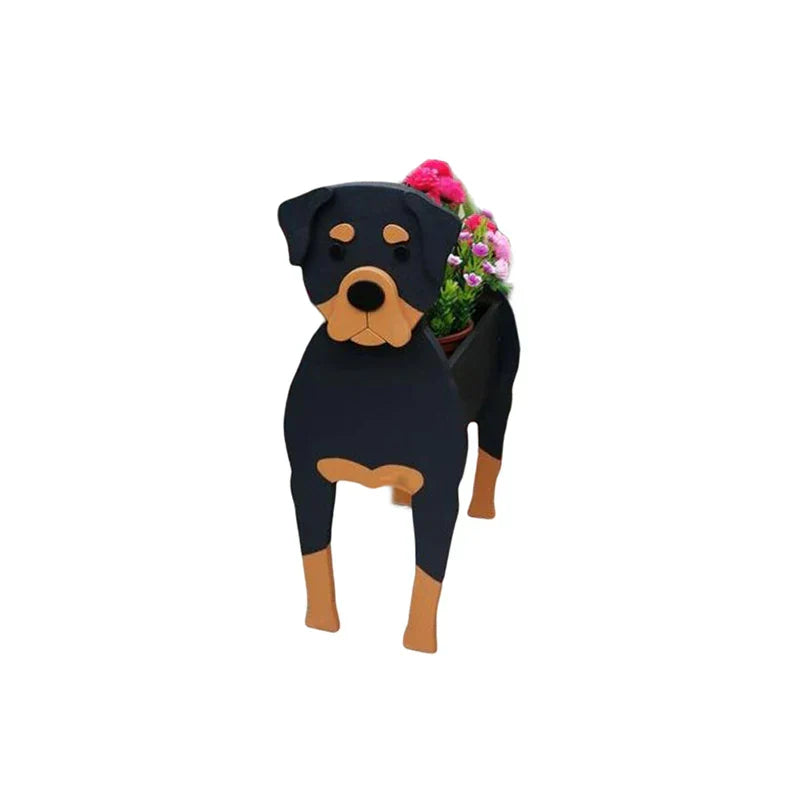 Hund Plantebeholder Blomsterpotte PoteFantastisk Forskellige Racer Havepynt Til Indendørs og Udendørs Brug | Lersk