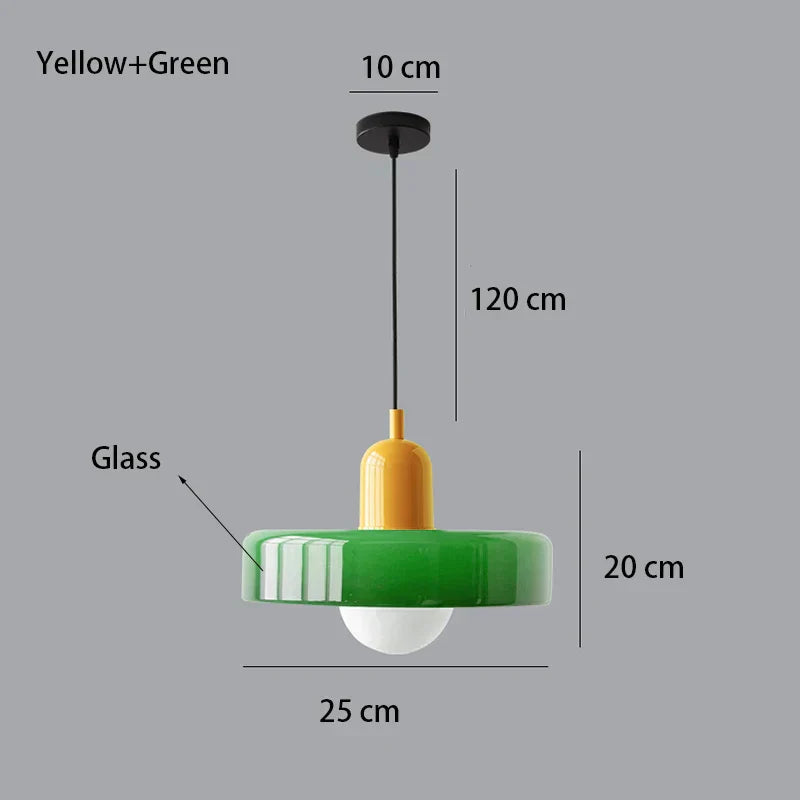 Nordic Retro Glass Chandelier Adjustable Height Dining Room | Lersk