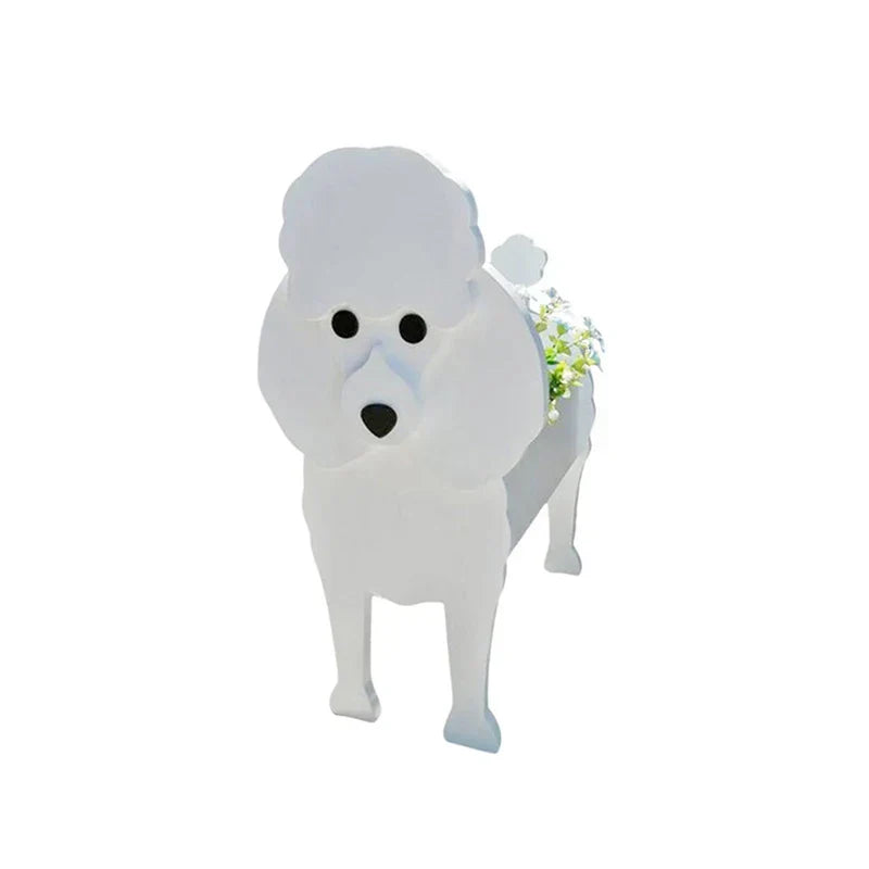 Hund Plantebeholder Blomsterpotte PoteFantastisk Forskellige Racer Havepynt Til Indendørs og Udendørs Brug | Lersk