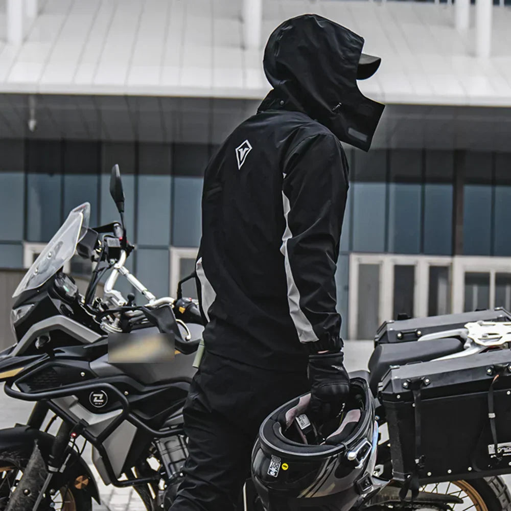 Motorcycle Raincoat Suit For Riders Waterproof Breathable | Lersk