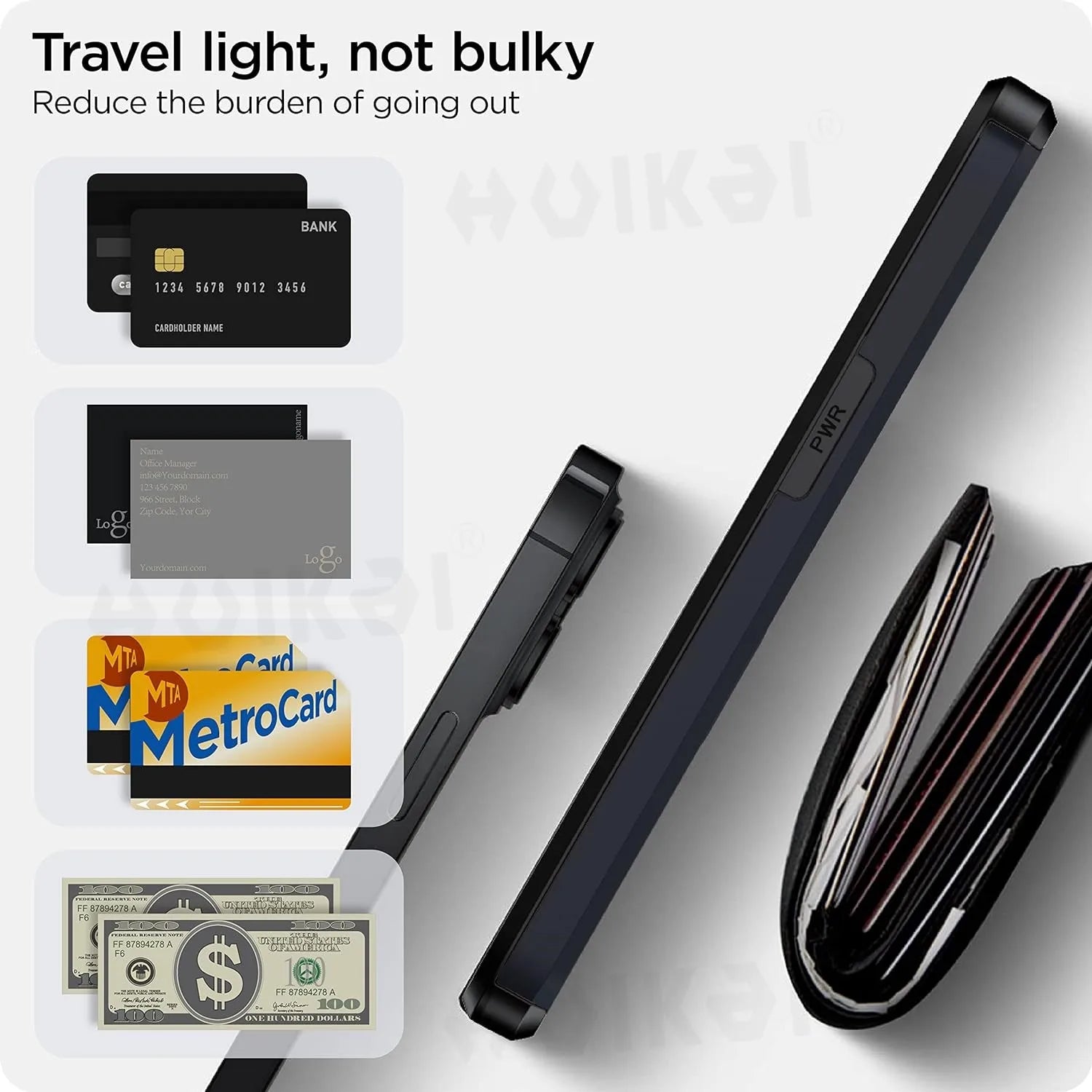 Funda LuxShield para iPhone con tarjetero, diseño delgado, almacenamiento para tarjetas, protección y estilo | Lersk