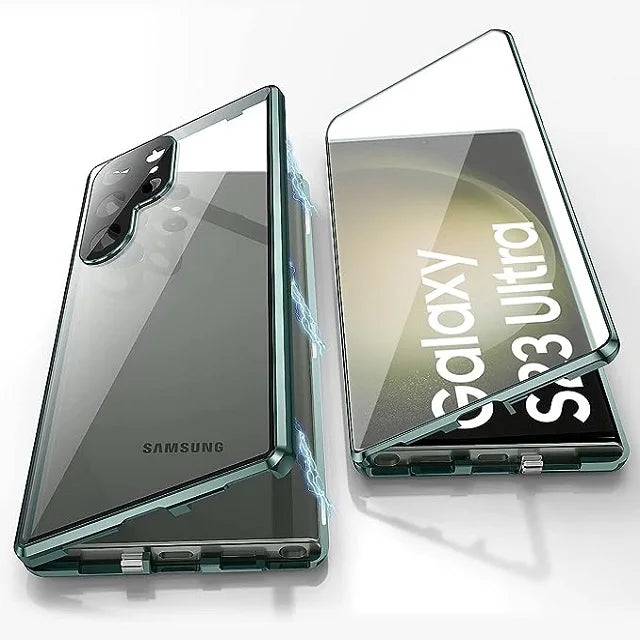 Kovové pouzdro z hliníkové slitiny 360 se bezpečným zavíráním pro Samsung Galaxy S24-S23 série | Lersk