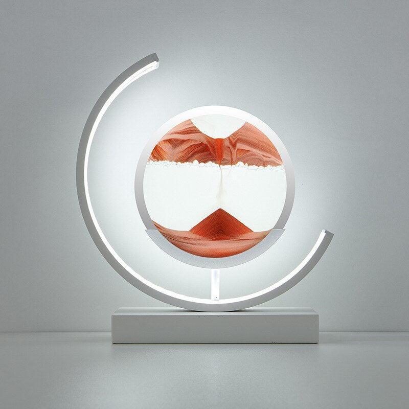 LumenVale Sandscape Table Lamp With Moving Sand Patterns For Relaxation Spaces | Lersk