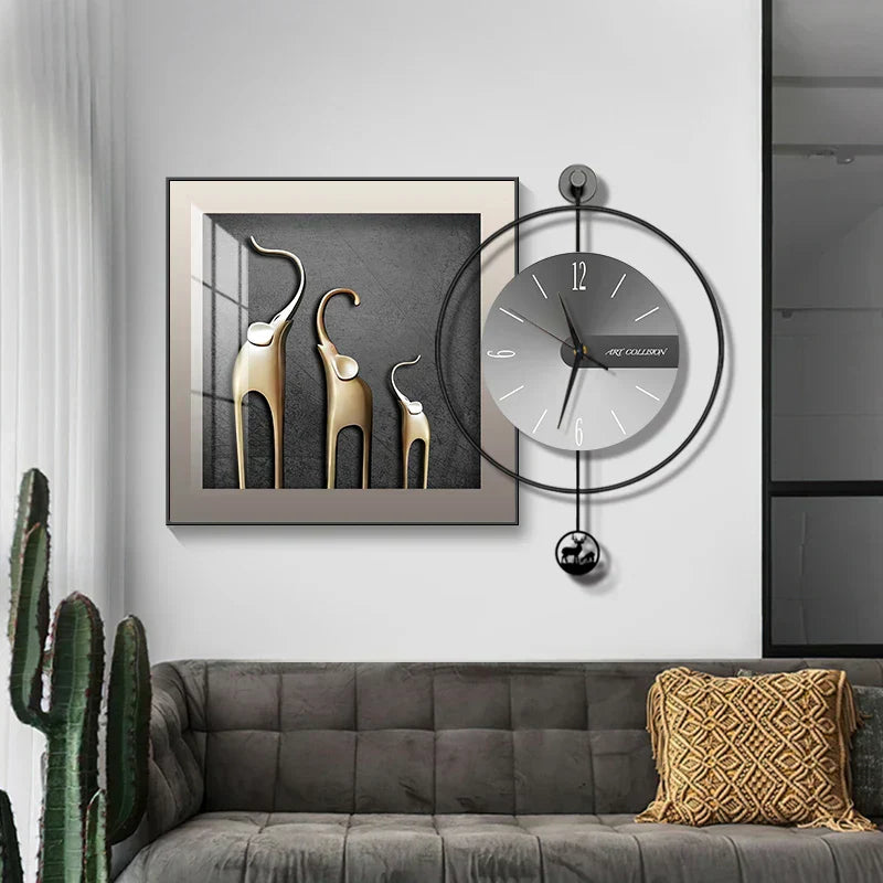 Luma Prism Wall Clock For Living Room, Silent Movement | Lersk