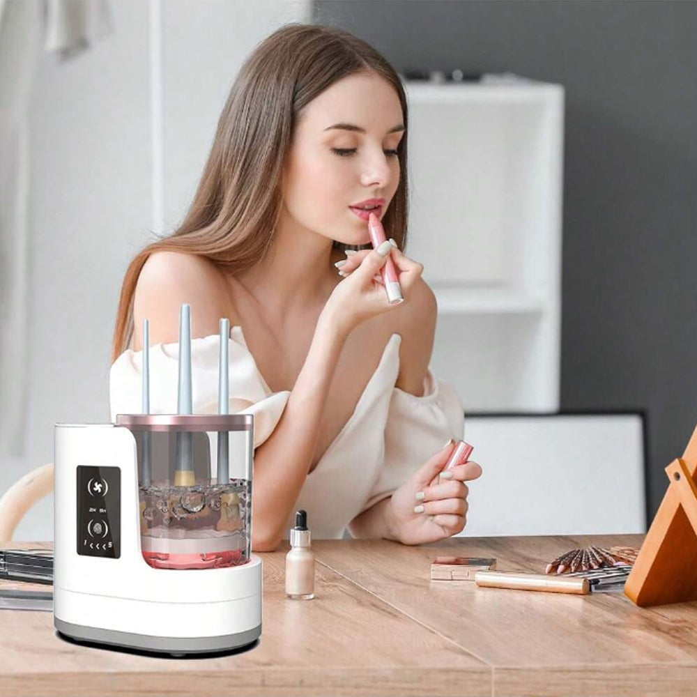 AstraGlow Pro Akumulatorowy Elektryczny Czyścik do Pędzli do Makijażu | Lersk