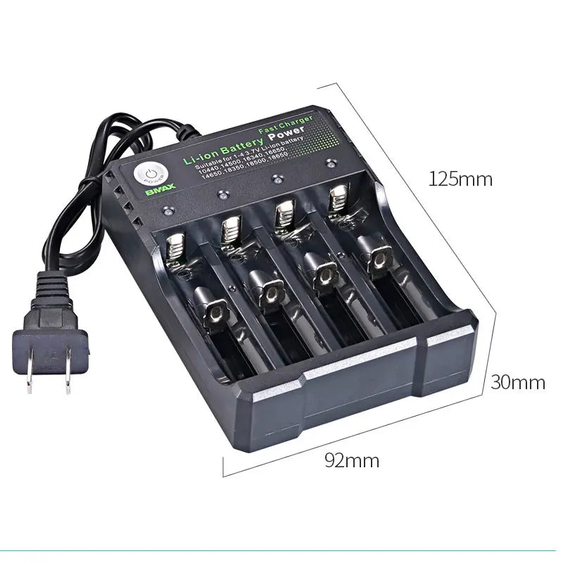 18650 Li-ion Batterioplader 4 Slots AC 110V 220V EU/US Dual Til 18650 Opladning 3,7V 4,2V Genopladelig Opladning til 18500 | Lersk