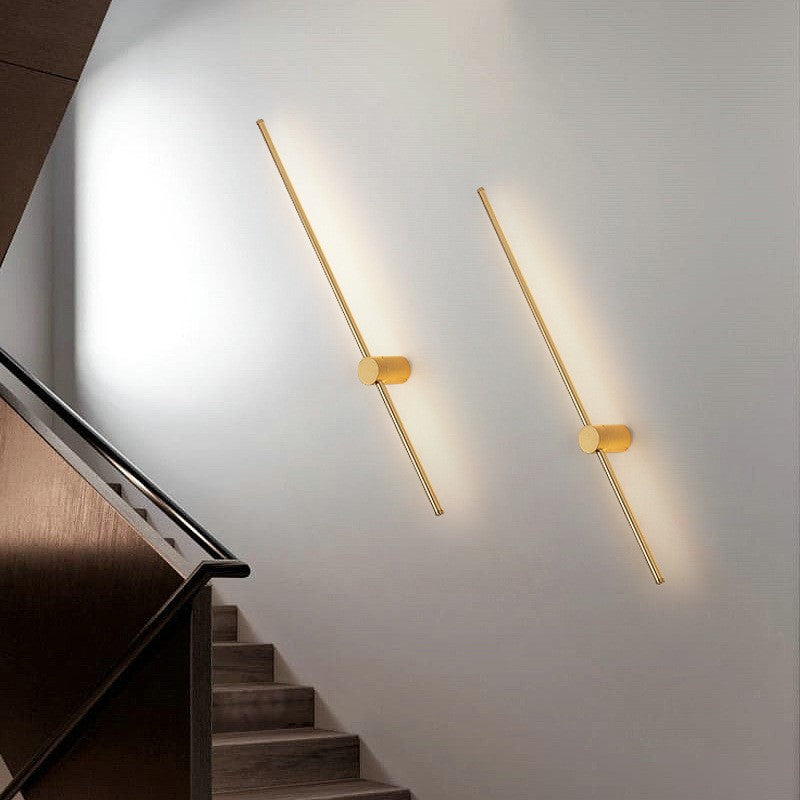 Aurelo Minimal Wall Light In Gold And Black LED For Modern Interiors | Lersk