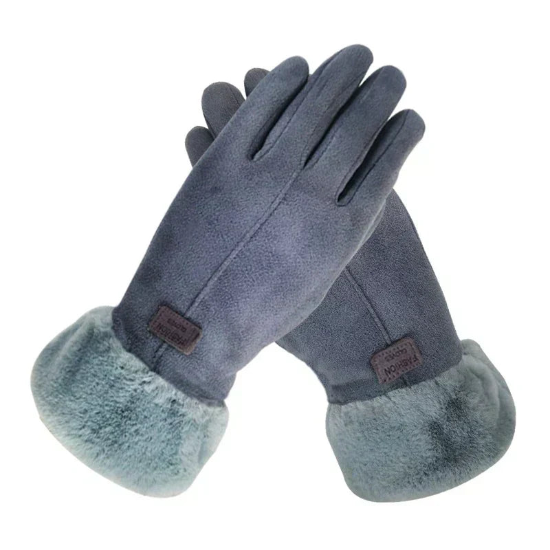 BlushGlow FrostGuard Touchscreen Pink Fleece Handsker Vinter | Lersk