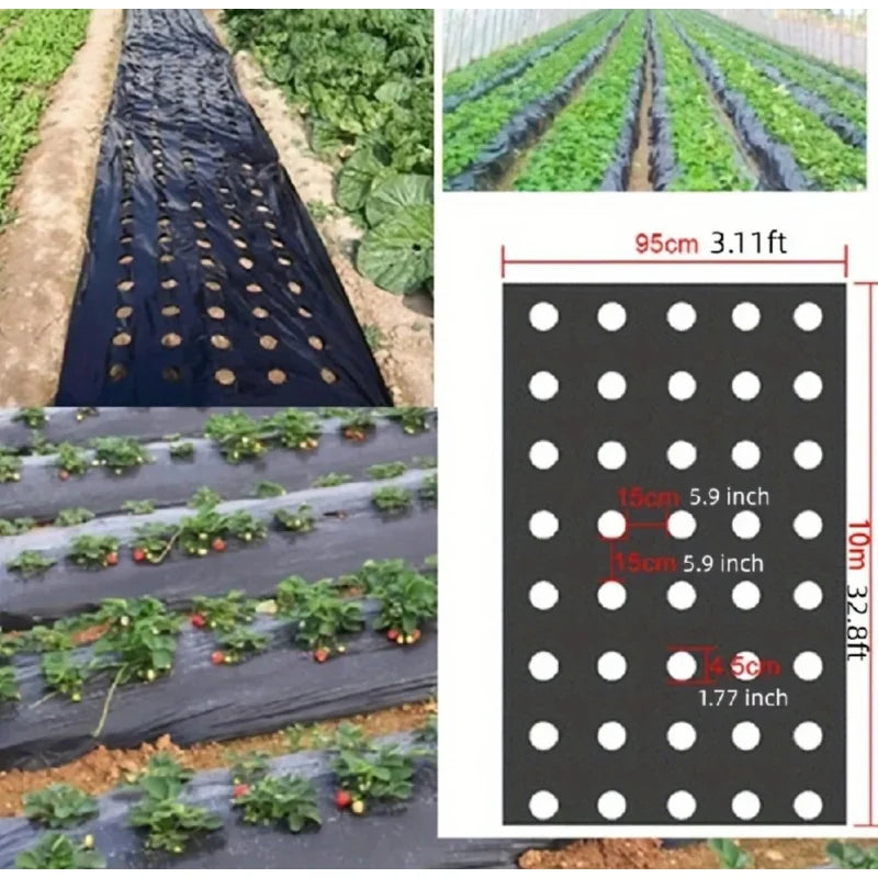 AgroShield Weed Fabric and Black Mulch Film for Plant Protection and Yield Increase, Ideal for Greenhouses | Lersk