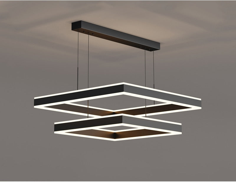 AstraLuxe Modern Square LED Chandelier for Living Room | Lersk