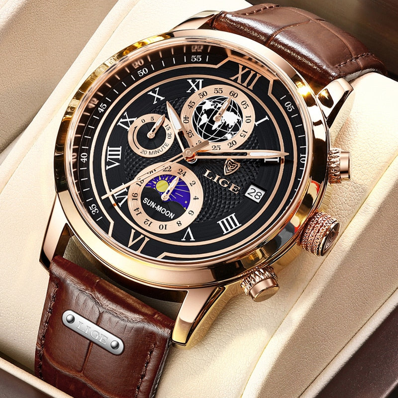 Montre chronographe classique pour homme Élégante et fonctionnelle Montre de luxe pour toutes occasions | Lersk