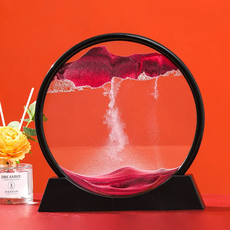 AureaFlow Glas-Stundenglas mit kinetischer 3D-Sandbewegung | Lersk