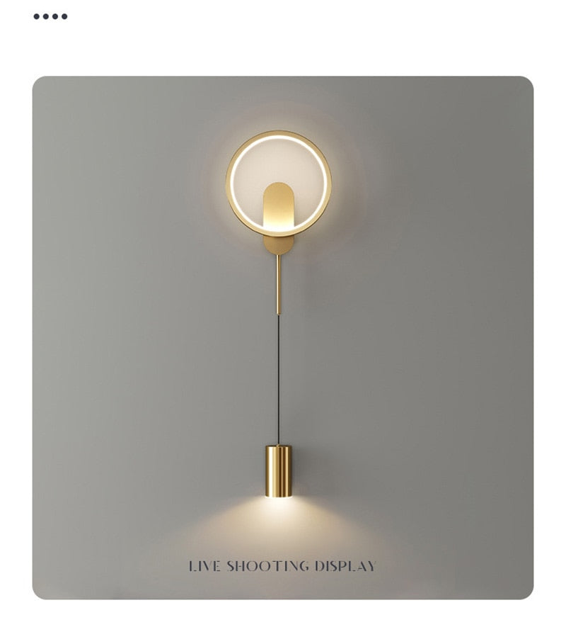 NovaGlow Nordic Gold Modern Wall Light with 24W LED | Lersk
