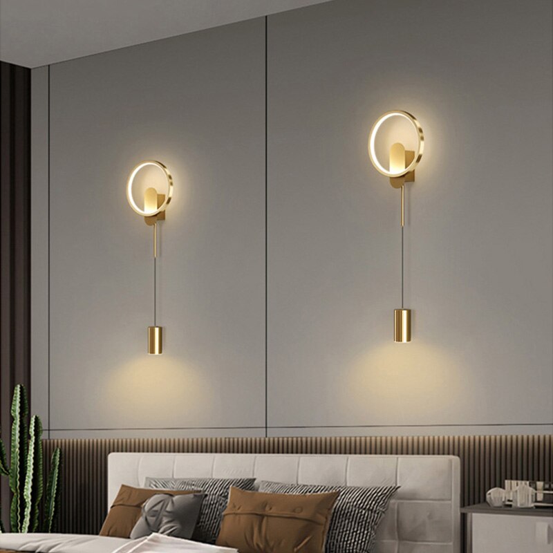 NovaGlow Nordic Gold Modern Wall Light with 24W LED | Lersk