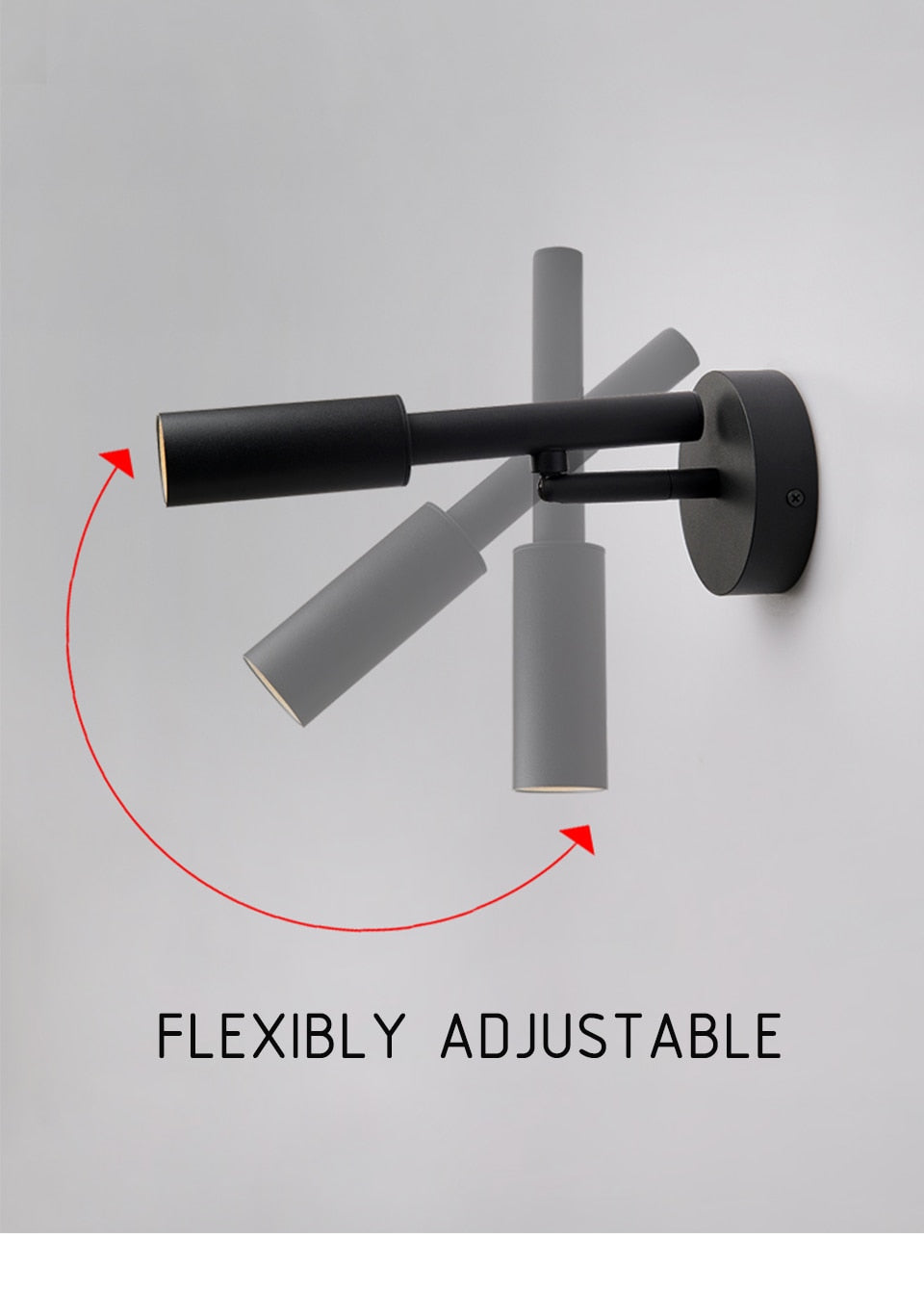 AuroraSwing Black And White Swing Arm Wall Reading Light | Lersk