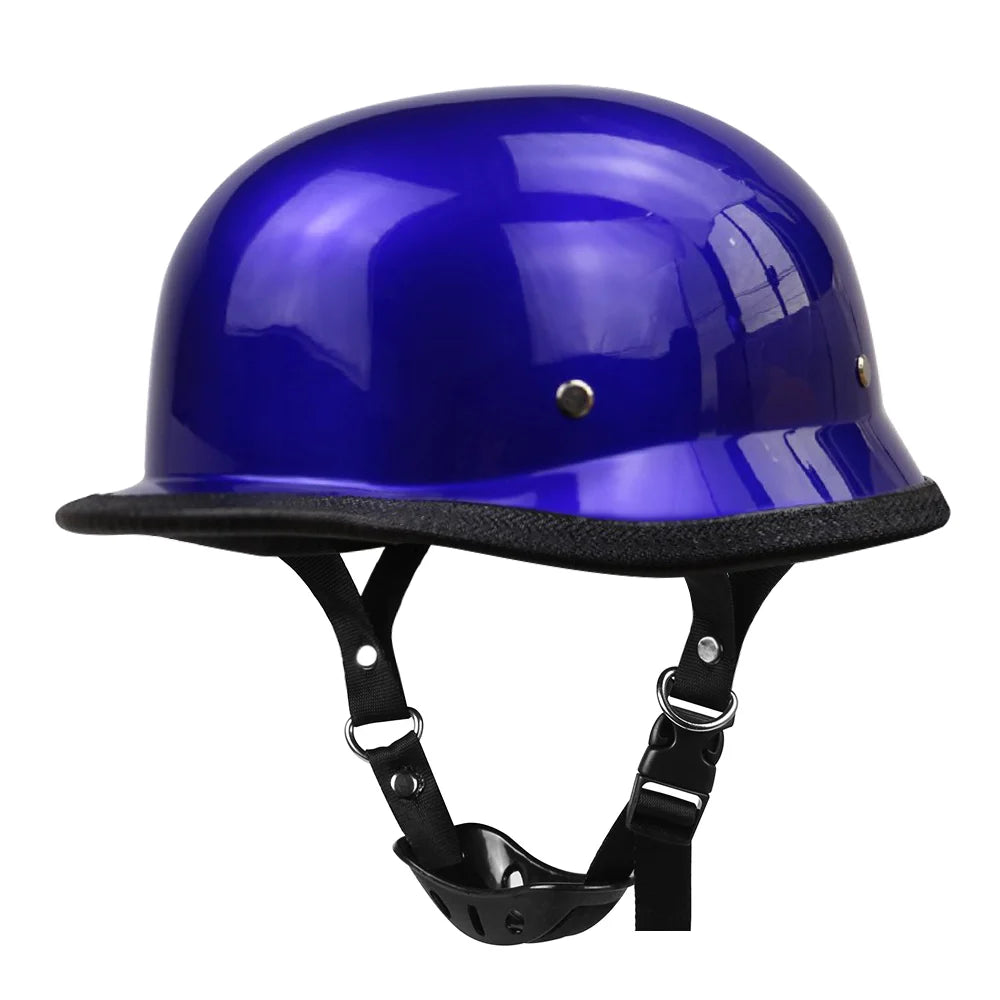 Vintage German-Style Half Motorcycle Helmet with ABS Shell – DOT and ECE Certified | Lersk