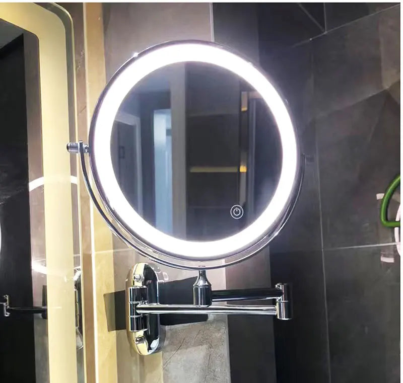 Black Rechargeable LED Magnifying Mirror For Makeup Lovers | Lersk