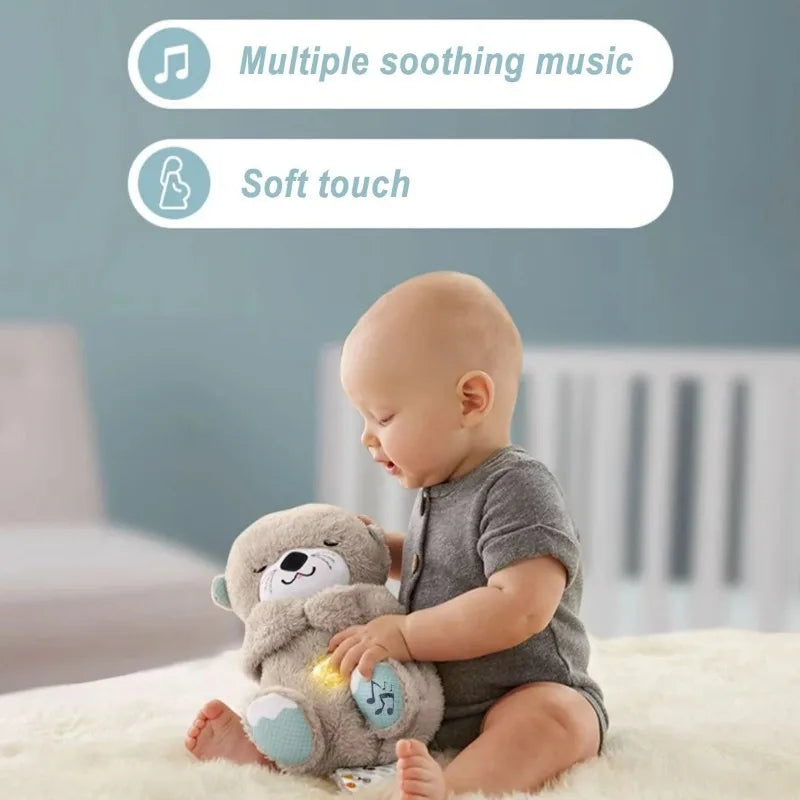 Baby Sleep Otter Plush Babies Calming Breathing Night Light | Lersk
