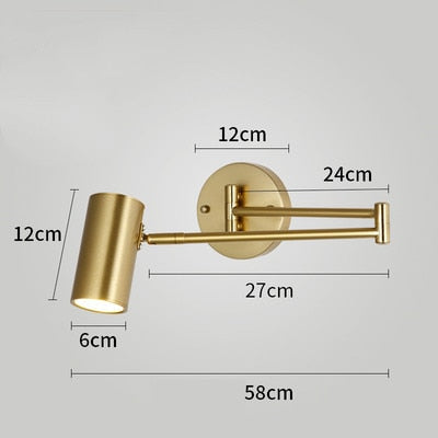 NovaLume Touch-Sensor Wall Light With Swing Arm LED | Lersk