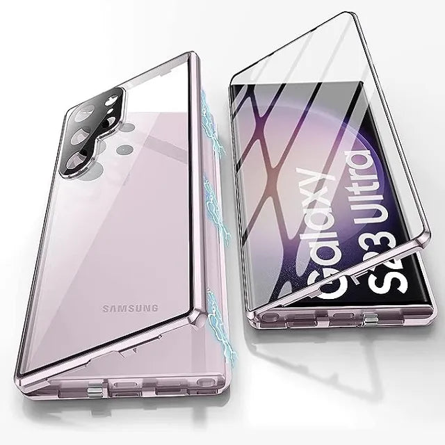 Kovové pouzdro z hliníkové slitiny 360 se bezpečným zavíráním pro Samsung Galaxy S24-S23 série | Lersk