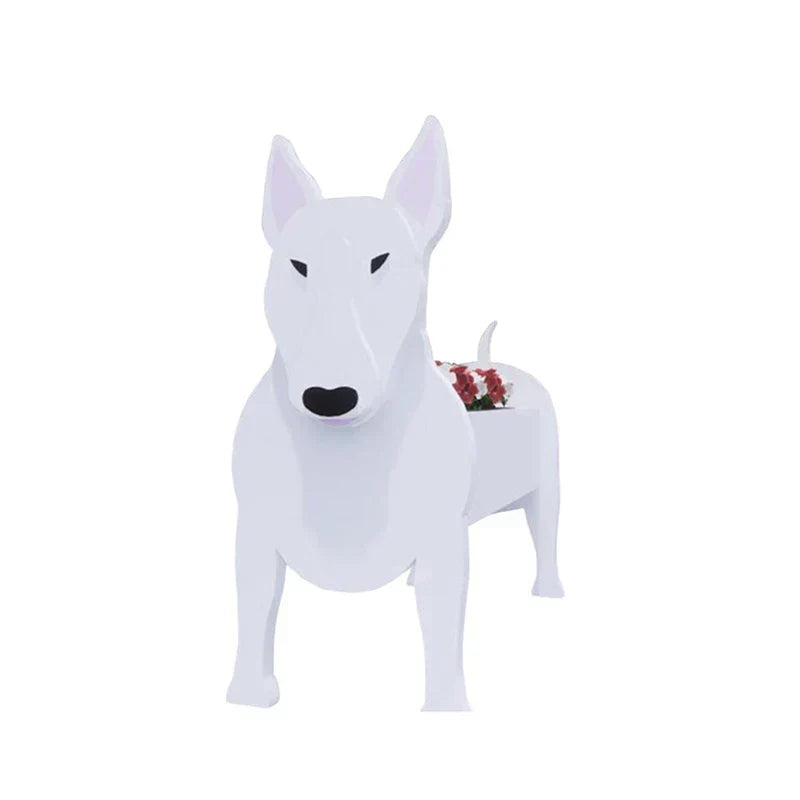 Hund Plantebeholder Blomsterpotte PoteFantastisk Forskellige Racer Havepynt Til Indendørs og Udendørs Brug | Lersk