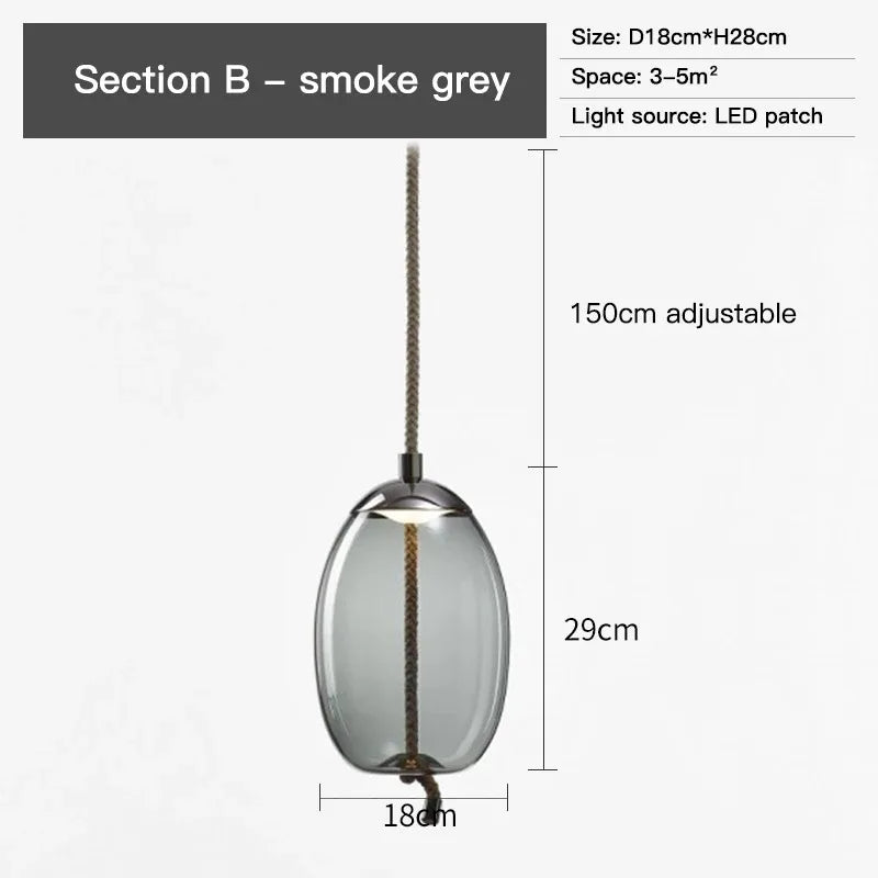 Aurum Glass Design Pendant Light Modern Suspension | Lersk