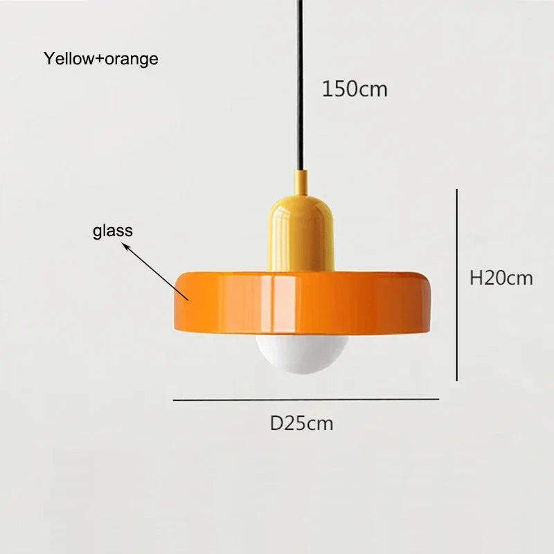 Nordic Retro Glass Chandelier Adjustable Height Dining Room | Lersk