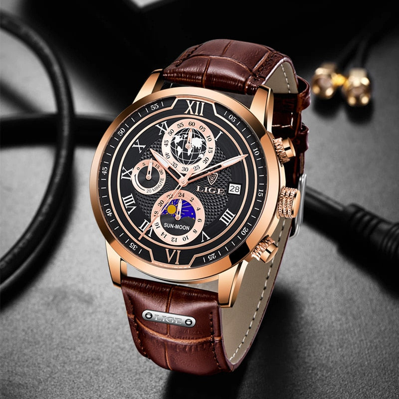 Montre chronographe classique pour homme Élégante et fonctionnelle Montre de luxe pour toutes occasions | Lersk