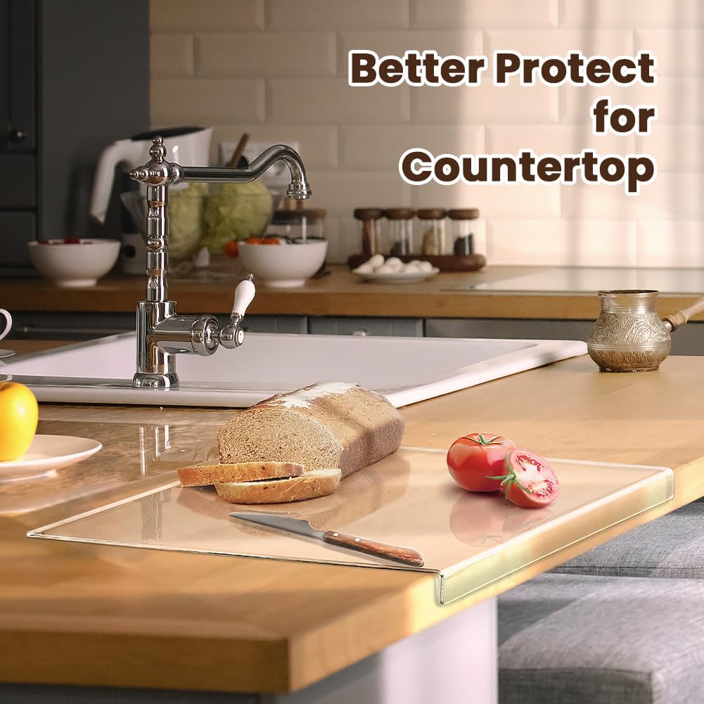 Non Slip Transparent Cutting Board With Lip For Home And Restaurant Kitchens | Lersk