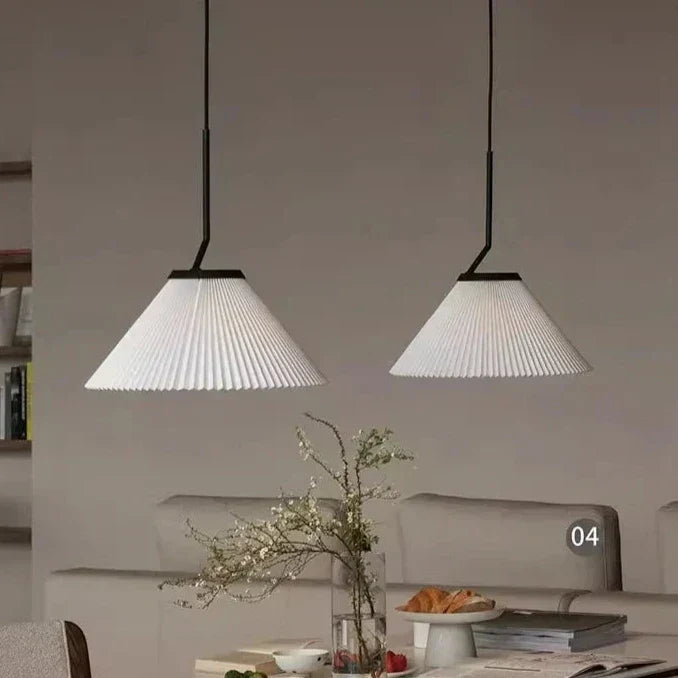 Caelara Soft Pleated Ceiling Pendant Light In Cream | Lersk