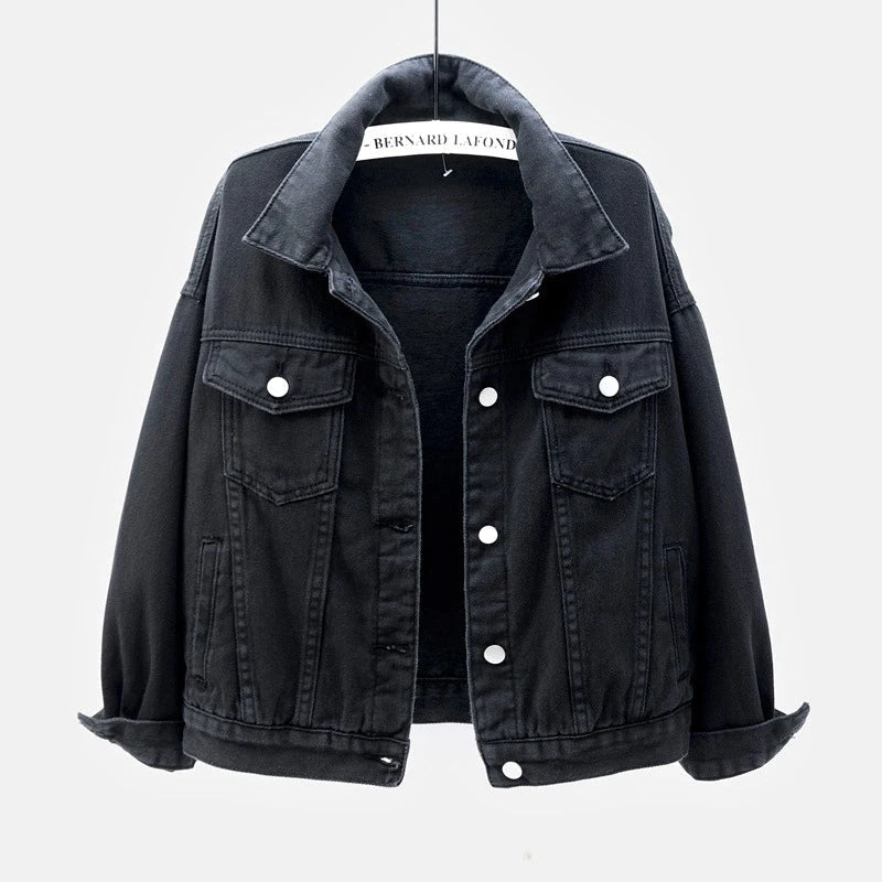 Harborline Denim Jacket for Women Button Front Casual Everyday Comfort Layering | Lersk