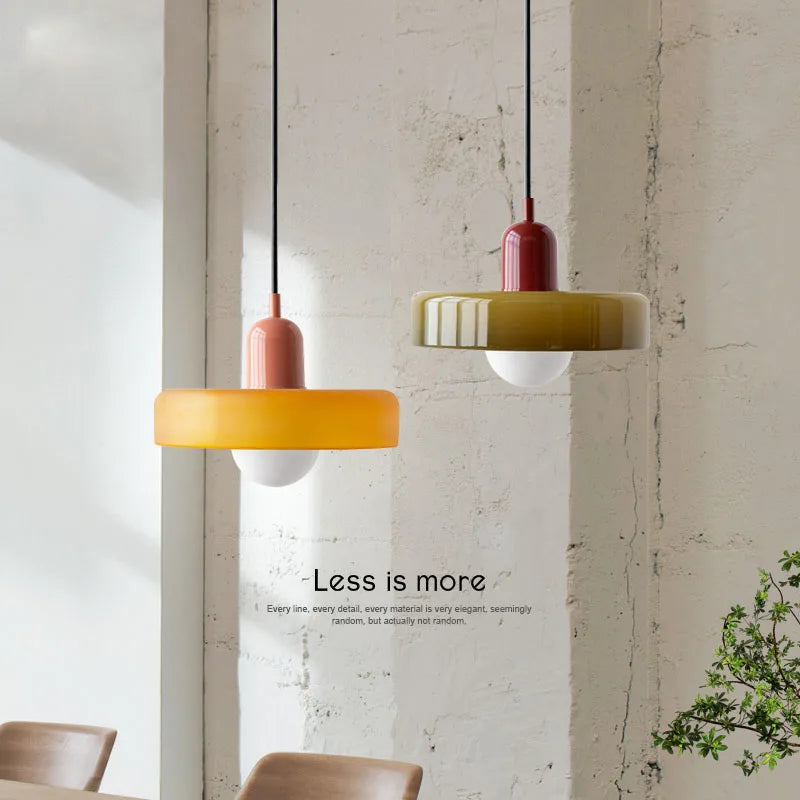 Nordic Retro Glass Chandelier Adjustable Height Dining Room | Lersk