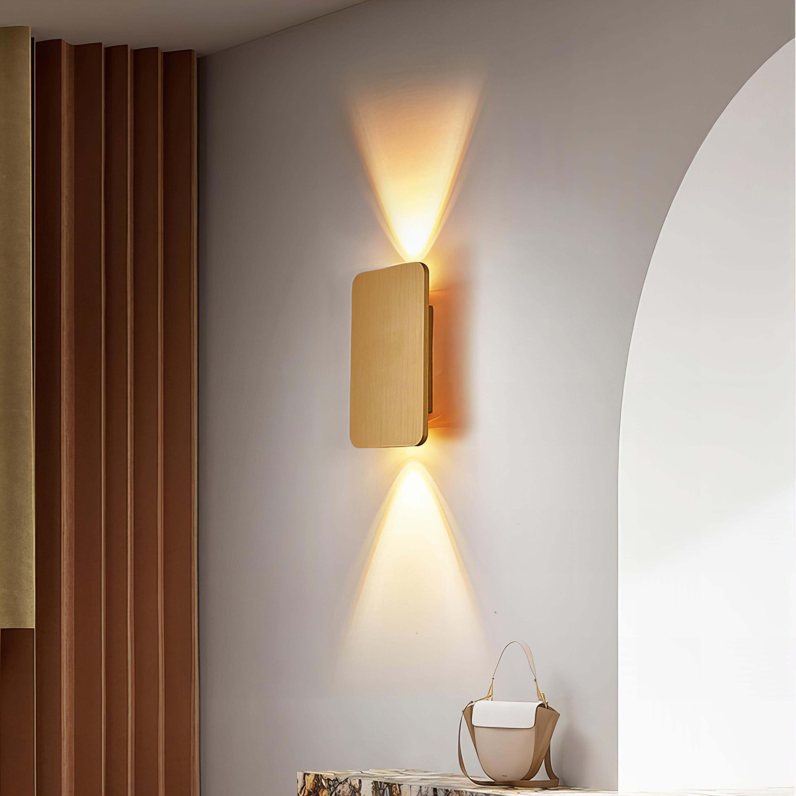 AureoLuxe Rectangular Wall Light With Up Down Lighting | Lersk