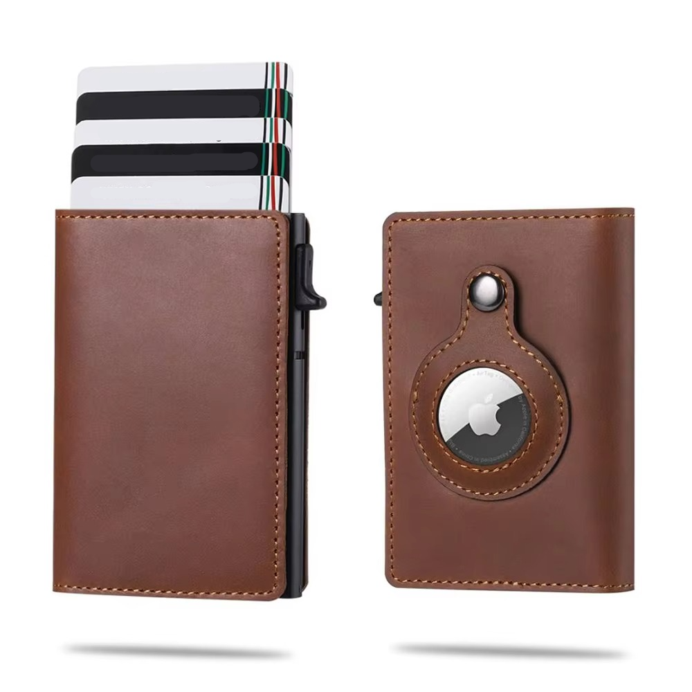 Portfel Tag Wallet RFID z blokadą, skórzany portfel z szybkim dostępem do kart i miejscem na AirTag od Tag Wallet | Lersk