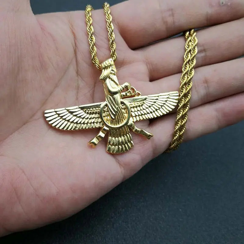 Zoroastrian Faravahar And Ahura Mazda Pendant Necklaces For Spiritual Heritage Jewelry Collection | Lersk