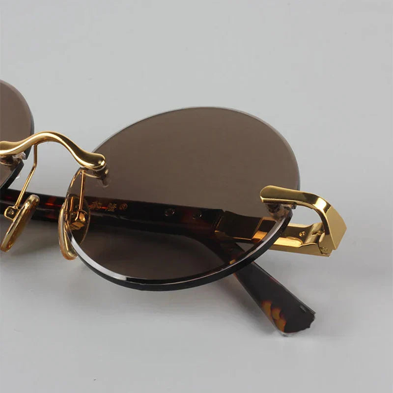 LumiCrystal Rimless Sunglasses With UV400, Scratch-Resistant | Lersk