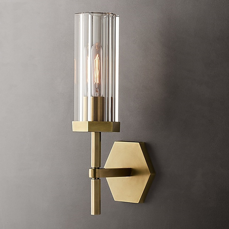 AstraLux Crystal LED Wall Sconce With Clear Glass Shades | Lersk