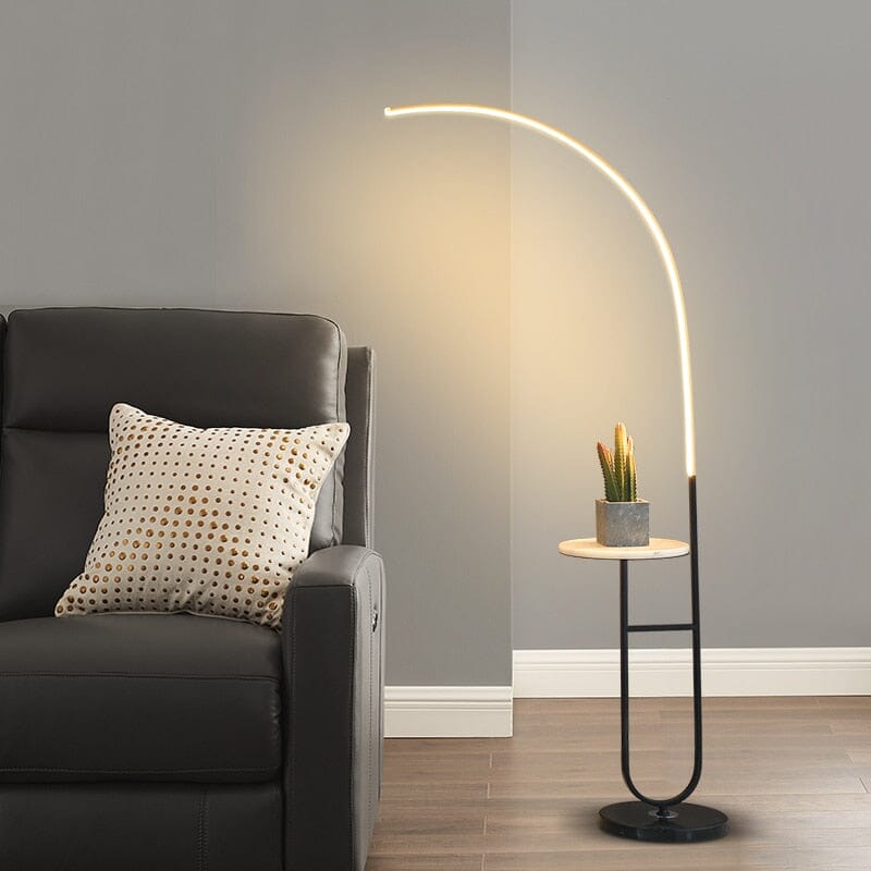 Brinley | Stojací lampa s mramorovým podnosem | Lersk