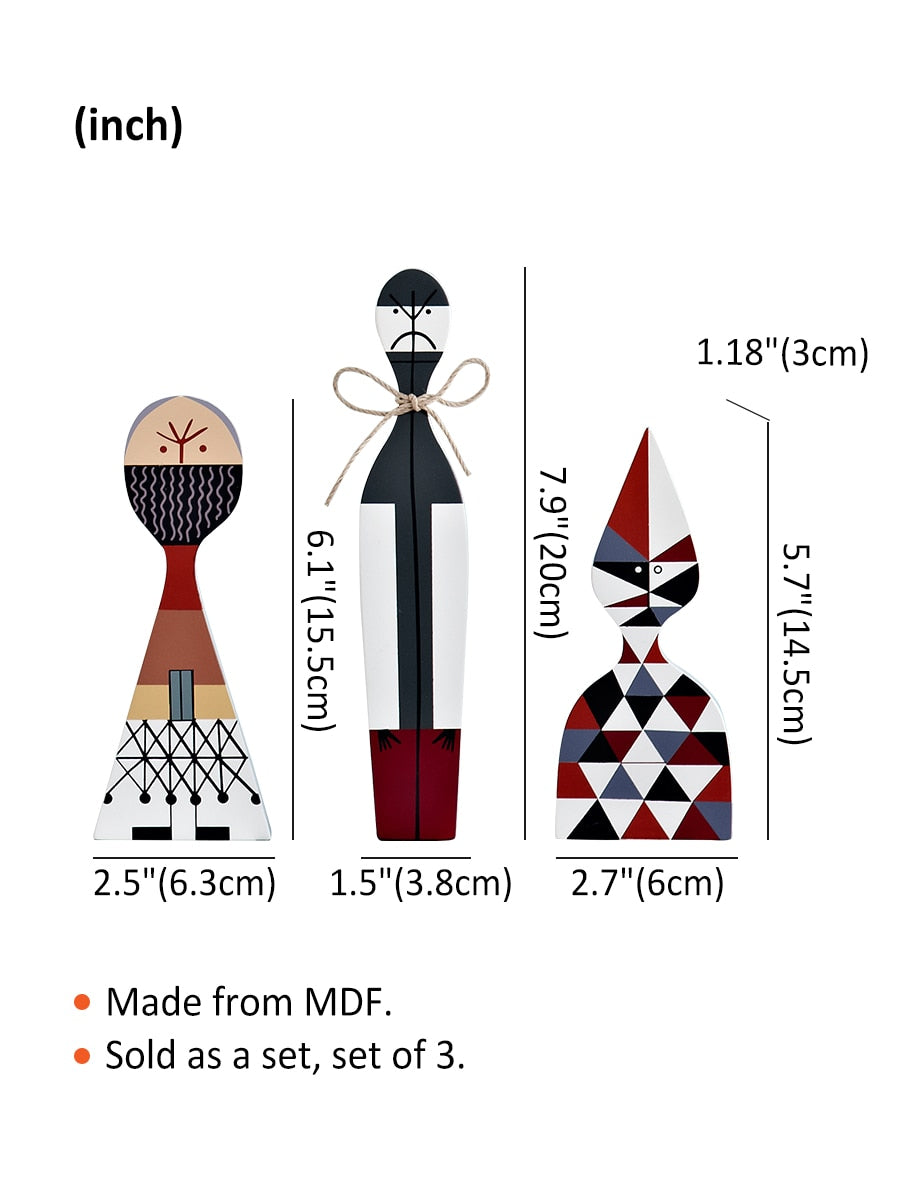 Figure in legno artigianali eleganti per esposizione domestica e collezione di decorazioni stagionali festive | Lersk