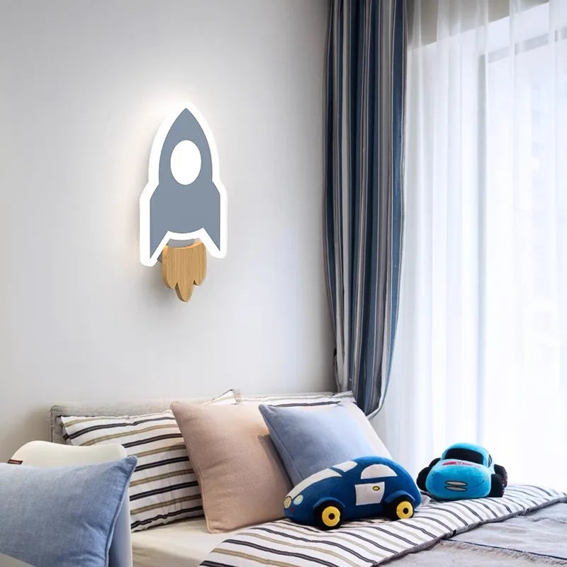 Dětské LED nástěnné světlo Rocket | Lersk