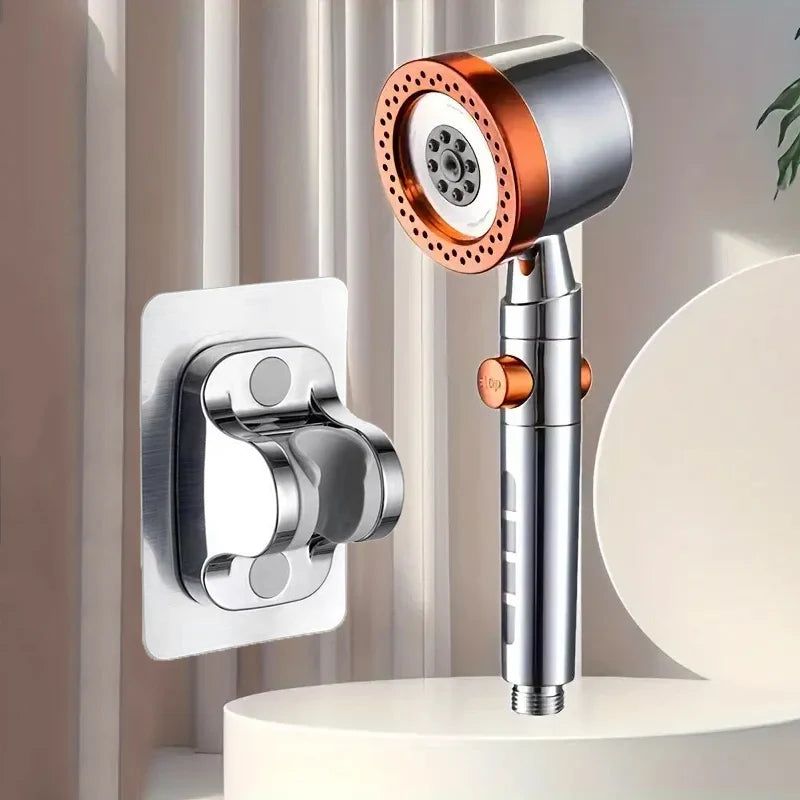 6-Mode Handheld Shower Head with Built-In Filter and One-Button Water Stop | Lersk
