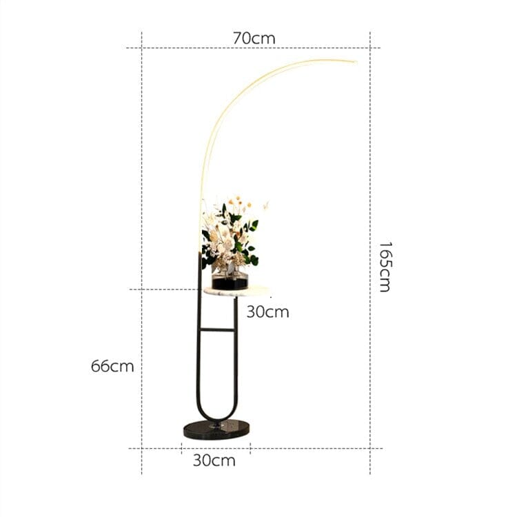 Brinley | Stojací lampa s mramorovým podnosem | Lersk