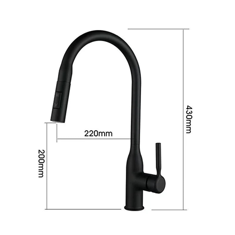 FlowNova Kitchen Mixer Tap with Pull-Out Hand Shower | Lersk